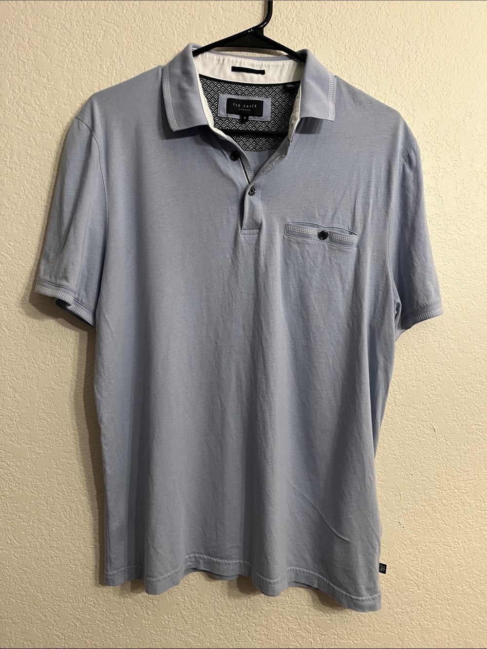Ted Baker Light Blue Men’s Polo with Chest Pocket